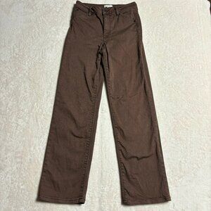 Roark Womens HWY 395 Dark Brown Jeans Size 26 WRD001 Stretch Demin Broken Twill